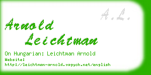 arnold leichtman business card